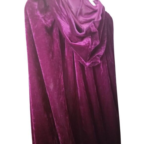 Halloween Vampire Witch Hooded Cloak Full Long Velvet Cape Cosplay Costumes - Picture 6 of 8